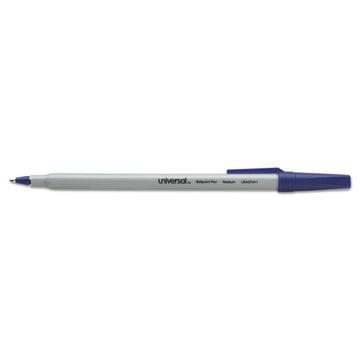 Universal™ Ballpoint Pen, Stick, Medium 1 Mm, Blue Ink, Gray Barrel, Dozen freeshipping - TVN Wholesale